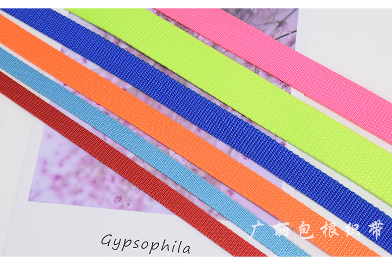 Direct Supply Imitation Nylon Pet Fabric Belt Traction Rope Chest and Back Pet Bag Ribbon Flat Belt Luggage Textile Accessories Customization