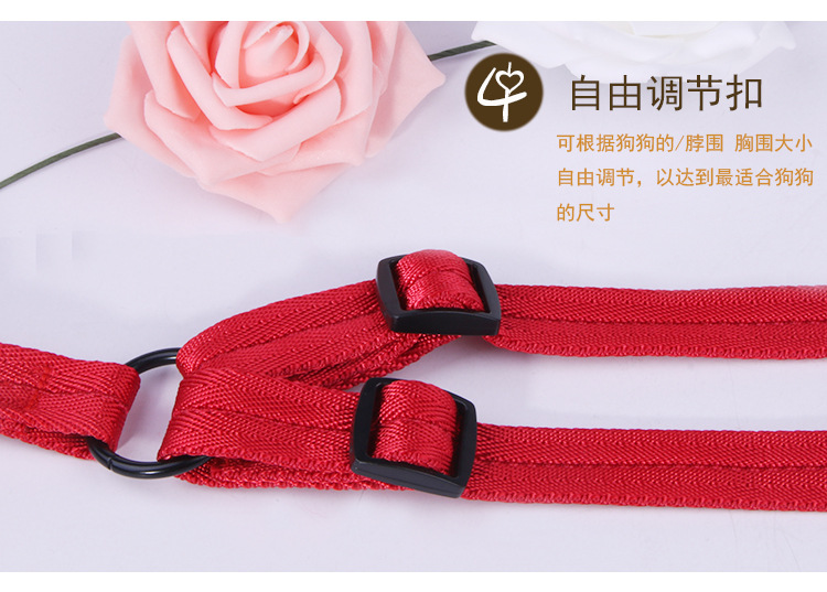 Manufacturer direct selling pet chest back - band traction rope nylon handle round rope climbing chest back cover