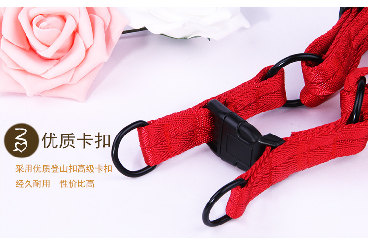 Manufacturer direct selling pet chest back - band traction rope nylon handle round rope climbing chest back cover