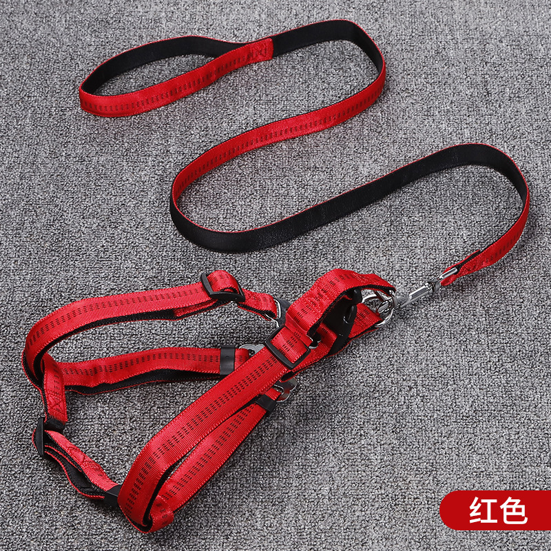 1688 Good Goods Recommended Guangdong Youlaishi Golden Panda Foam Pet Traction Belt H Type Pet's Chest-Back Type Hand Holding Rope