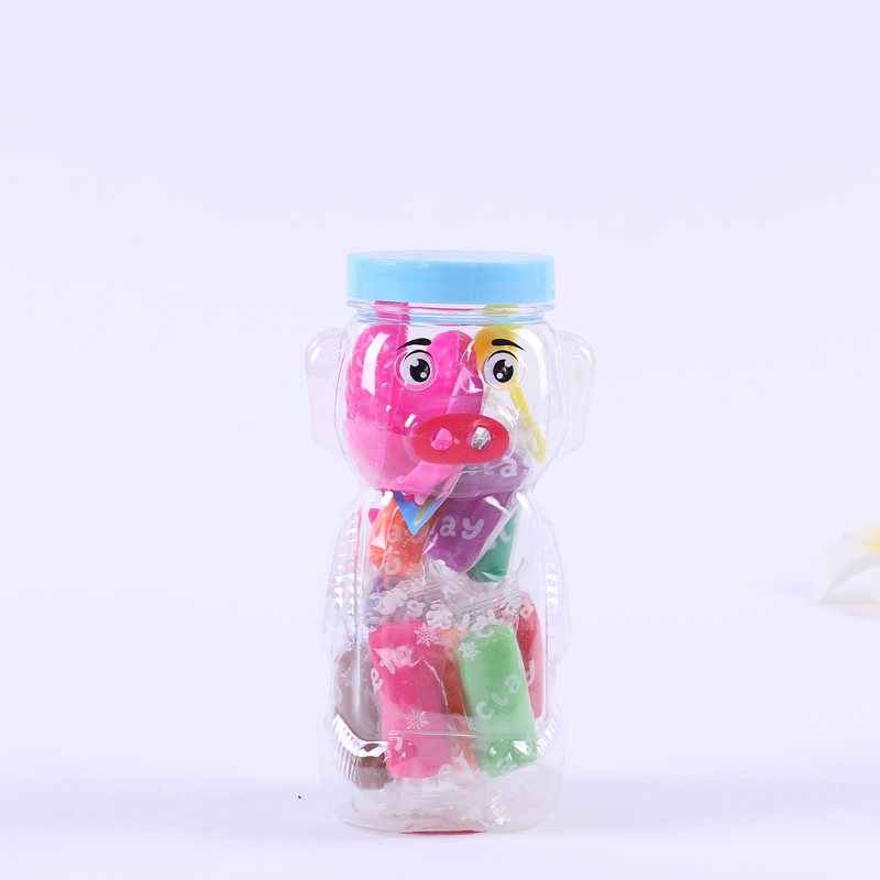 Cartoon Character Plastic Jar Packaging Children&#039;s Educational Colorful Plasticine Clay Suit Various Styles