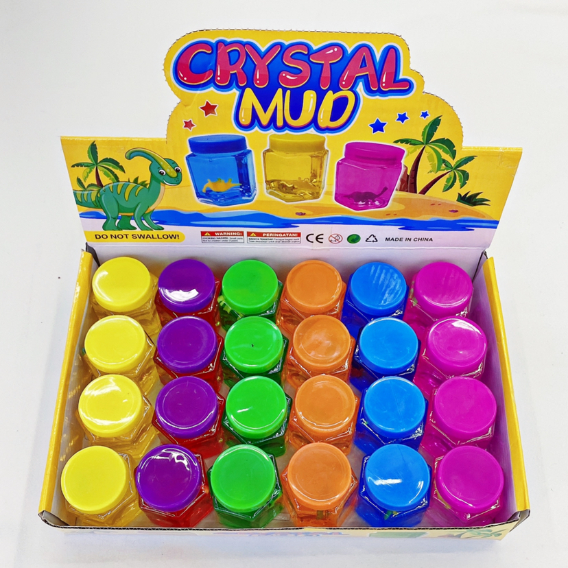 Internet Hot Hexagonal Bottle Crystal Mud Colored Clay DIY Jelly Mud Plasticine Transparent Crystal Mud Light Brickearth