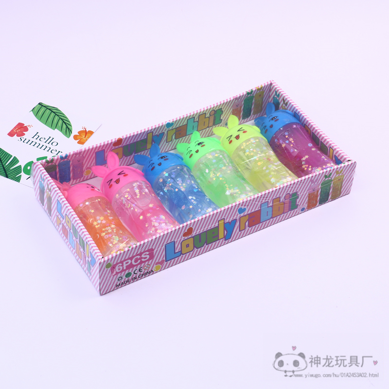 Slim Foaming Glue Transparent Jelly Plasticine Crystal Mud Fun Decompression Mud Stamp Mud Six-Color Set
