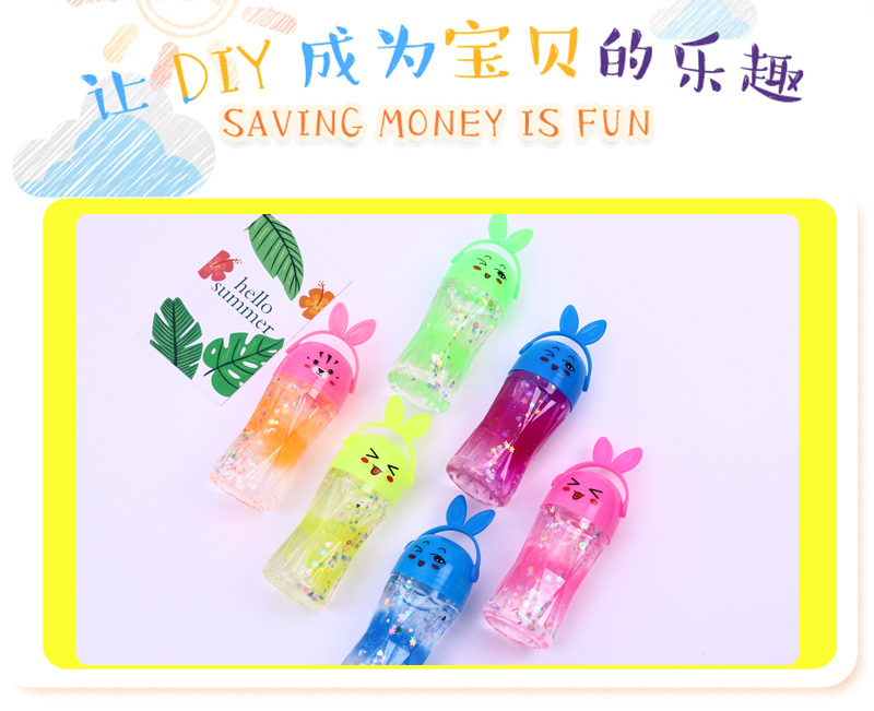 Slim Foaming Glue Transparent Jelly Plasticine Crystal Mud Fun Decompression Mud Stamp Mud Six-Color Set Slim Foaming Glue Transparent Jelly Plasticine Crystal Mud Fun Decompression Mud Stamp Mud Six-Color Set