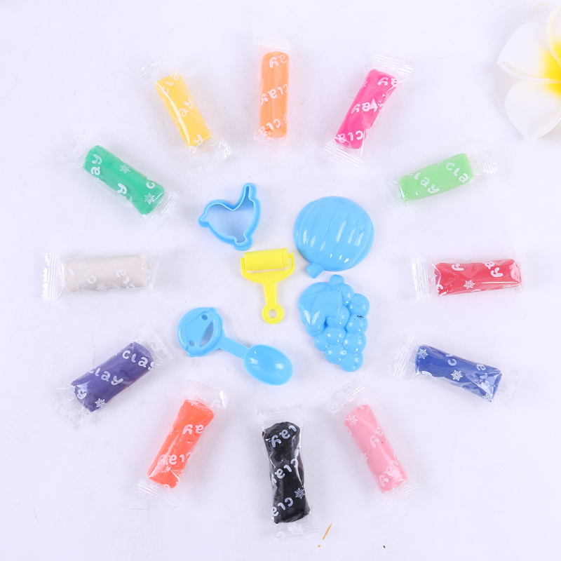 Novelty Transparent Plastic Can Packaging Children&#039;s Educational Colorful Plasticine Soft Clay Suit Various Styles