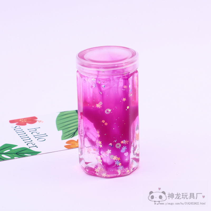 Factory Direct Sales Colorful Sequins Canned Crystal Clay Children&#039;s DIY Toy Set Clay Lime Plasticine
