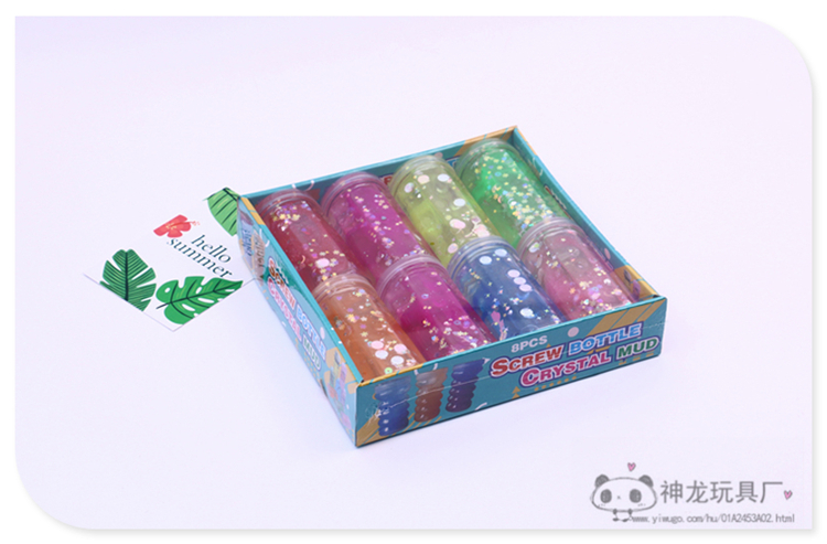 Factory Direct Sales Colorful Sequins Canned Crystal Clay Children's DIY Toy Set Clay Lime Plasticine Factory Direct Sales Colorful Sequins Canned Crystal Clay Children's DIY Toy Set Clay Lime Plasticine
