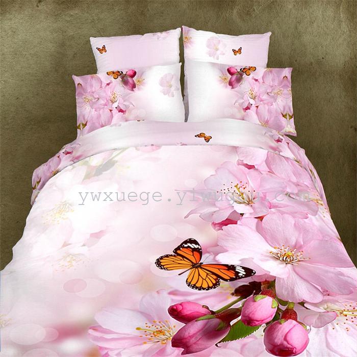 Snow pigeon Fleur fabric sueding wedding bedding set of four continental sheets factory direct---love Snow pigeon Fleur fabric sueding wedding bedding set of four continental sheets factory direct---love