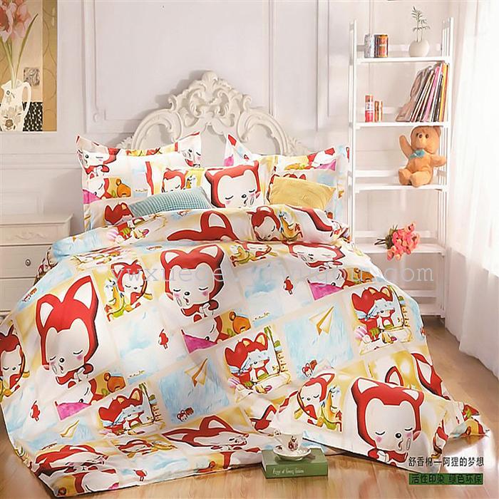 Snow pigeon wedding bedding textile Shu Xiang pattern cotton four set color range trade selling cheap marketing quality assurance--colorful roses Snow pigeon wedding bedding textile Shu Xiang pattern cotton four set color range trade selling cheap marketing quality assurance--colorful roses