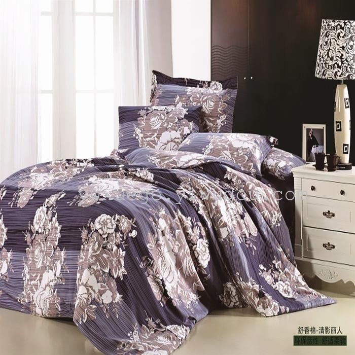 Snow pigeon wedding bedding textile Shu Xiang pattern cotton four set color range trade selling cheap marketing quality assurance--colorful roses Snow pigeon wedding bedding textile Shu Xiang pattern cotton four set color range trade selling cheap marketing quality assurance--colorful roses