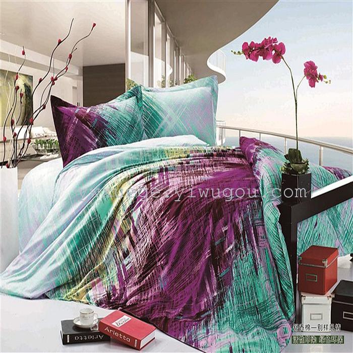 Snow pigeon wedding bedding textile Shu Xiang pattern cotton four set color range trade selling cheap marketing quality assurance--colorful roses Snow pigeon wedding bedding textile Shu Xiang pattern cotton four set color range trade selling cheap marketing quality assurance--colorful roses