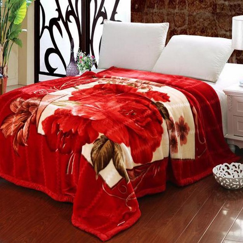 Wedding bedding Raschel blankets super soft thickened wholesale blankets blanket twin