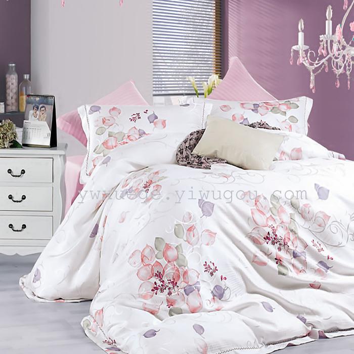 Snow pigeon home textile wedding bedding silk four piece suit series silky comfort best price – dancing Snow pigeon home textile wedding bedding silk four piece suit series silky comfort best price – dancing