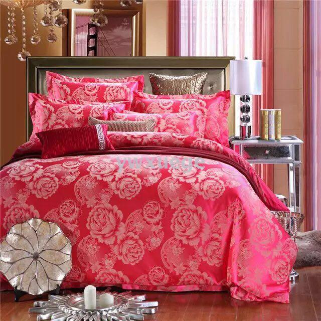 Ywxuege tiansi cotton satin-jacquard four-piece wedding bedding set olandi - milk white export Ywxuege tiansi cotton satin-jacquard four-piece wedding bedding set olandi - milk white export