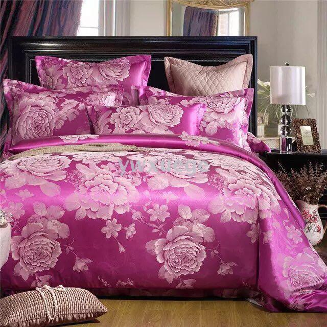Ywxuege tiansi cotton satin-jacquard four-piece wedding bedding set olandi - milk white export Ywxuege tiansi cotton satin-jacquard four-piece wedding bedding set olandi - milk white export