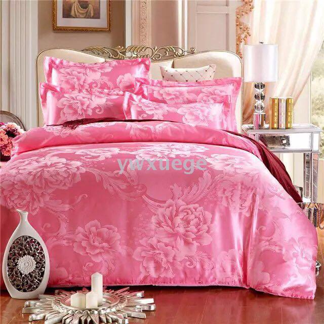 Ywxuege tiansi cotton satin-jacquard four-piece wedding bedding set olandi - milk white export Ywxuege tiansi cotton satin-jacquard four-piece wedding bedding set olandi - milk white export