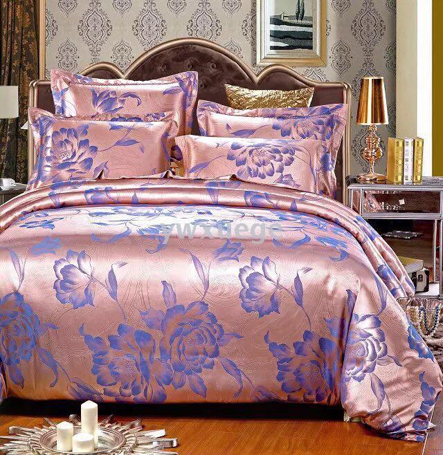 Ywxuege tiansi cotton satin-jacquard four-piece wedding bedding set olandi - milk white export Ywxuege tiansi cotton satin-jacquard four-piece wedding bedding set olandi - milk white export