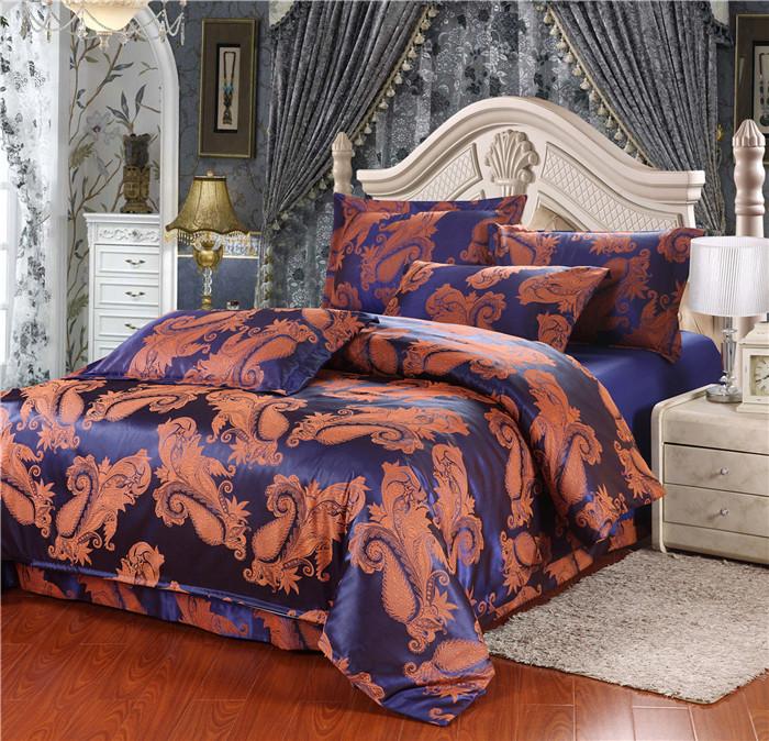 Ywxuege tiansi cotton satin-jacquard four-piece wedding bedding set olandi - milk white export Ywxuege tiansi cotton satin-jacquard four-piece wedding bedding set olandi - milk white export