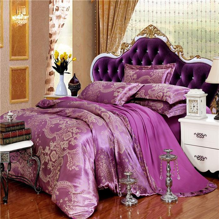 Ywxuege tiansi cotton satin-jacquard four-piece wedding bedding set olandi - milk white export Ywxuege tiansi cotton satin-jacquard four-piece wedding bedding set olandi - milk white export