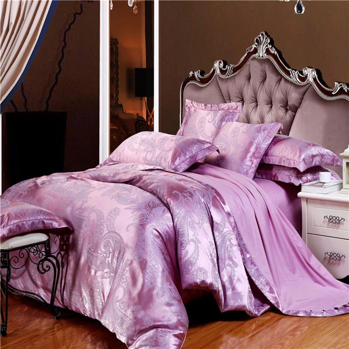 Ywxuege tiansi cotton satin-jacquard four-piece wedding bedding set olandi - milk white export Ywxuege tiansi cotton satin-jacquard four-piece wedding bedding set olandi - milk white export