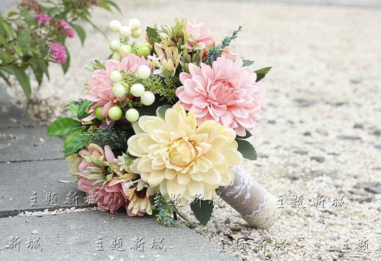 Bridal Bouquet Bridal Wedding Artificial Flower Photo Props Wedding Photo Mori Style Bridal Bouquet