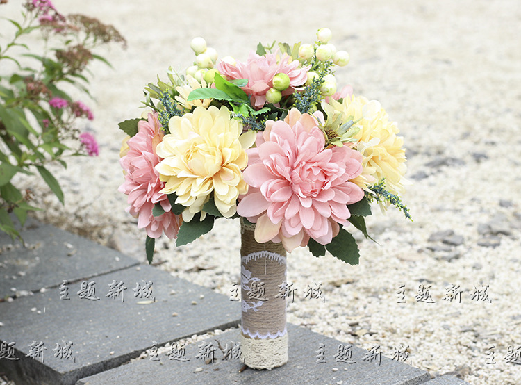 Bridal Bouquet Bridal Wedding Artificial Flower Photo Props Wedding Photo Mori Style Bridal Bouquet