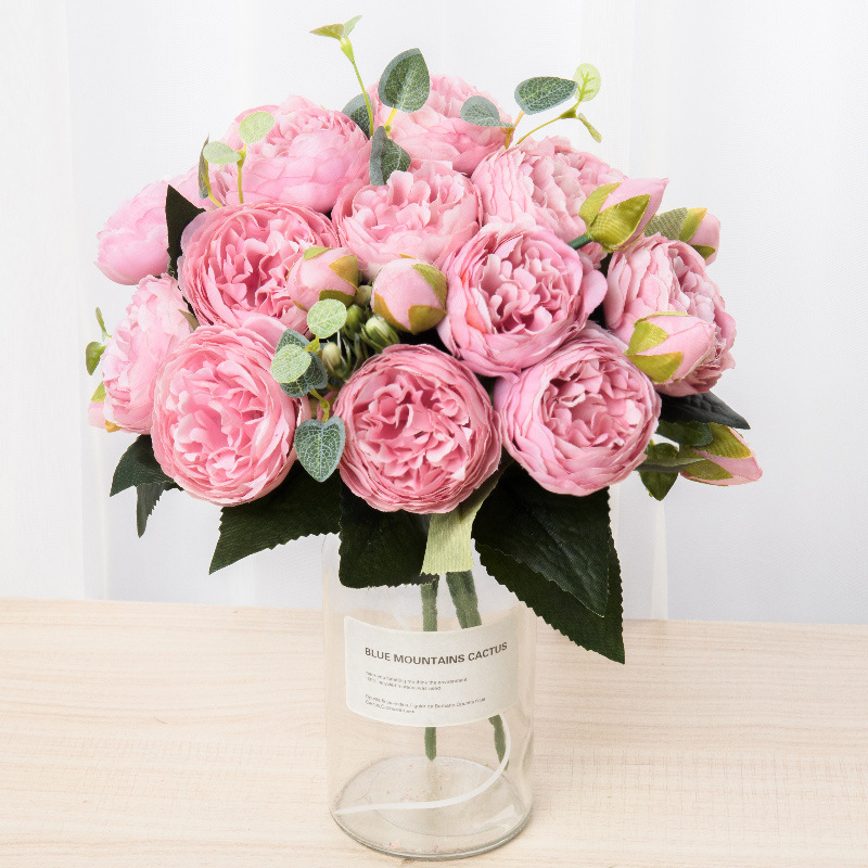 5Head Feilipersia Artificial Rose Artificial Flower KoreanStyle Hand Beam Home Wedding Shooting Props Ornamental Flower