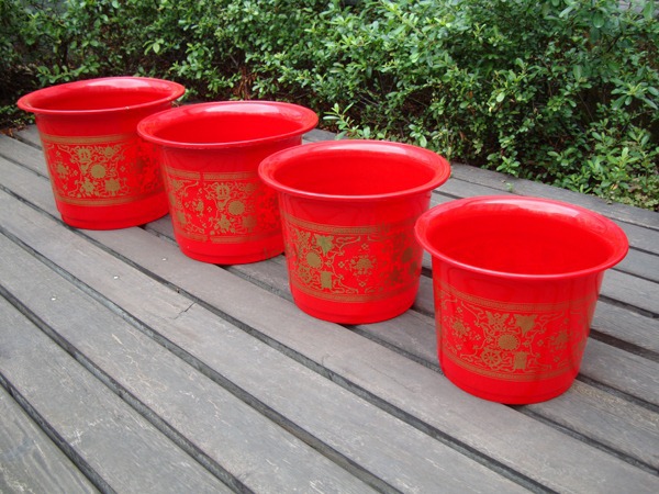 Factory-wholesale Chinese wedding flower red flower pot wedding flower pot 320-350 Factory-wholesale Chinese wedding flower red flower pot wedding flower pot 320-350