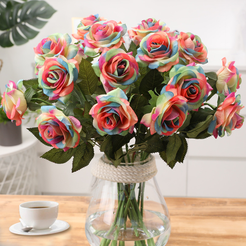 High-Grade Moisturizing Rose Home Decoration Wedding Props Hydrangea Artificial Flower Single Stem Hand Feeling 