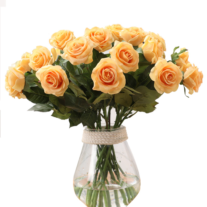High-Grade Moisturizing Rose Home Decoration Wedding Props Hydrangea Artificial Flower Single Stem Hand Feeling 