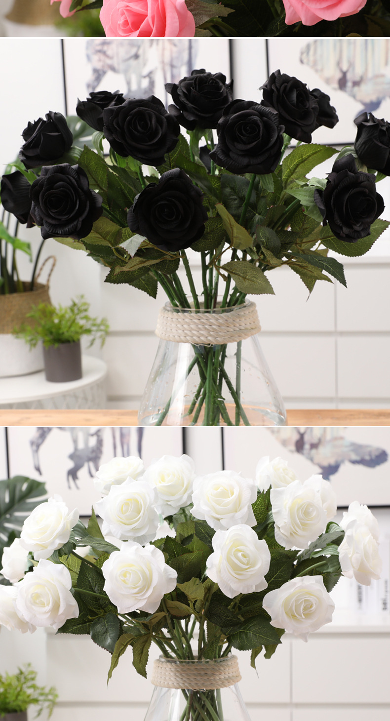 High-Grade Moisturizing Rose Home Decoration Wedding Props Hydrangea Artificial Flower Single Stem Hand Feeling 
