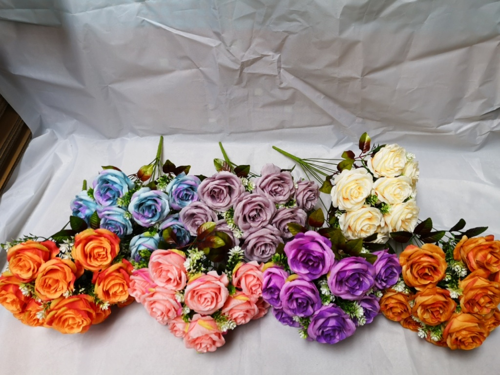 11-Head Lover Rose Artificial Flower Bridal Bouquet Silk Flower Wedding Flower 11-Head Lover Rose Artificial Flower Bridal Bouquet Silk Flower Wedding Flower