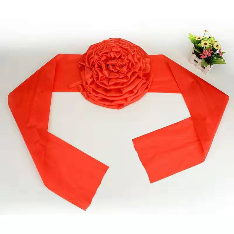 Unveiling big red flower award decoration Stone lion New car cornerstone wedding decoration wedding flower ball chest, ribbon cutting Unveiling big red flower award decoration Stone lion New car cornerstone wedding decoration wedding flower ball chest, ribbon cutting