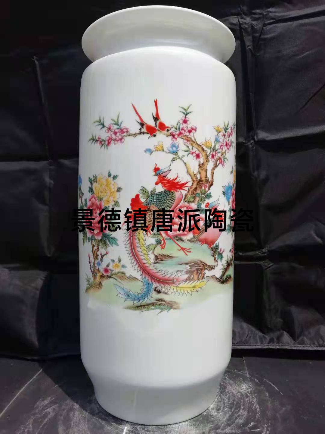 Jingdezhen Hand Color Vase about 40cm 1380 Degrees High Temperature Fired Porcelain Delicate Wedding Gift