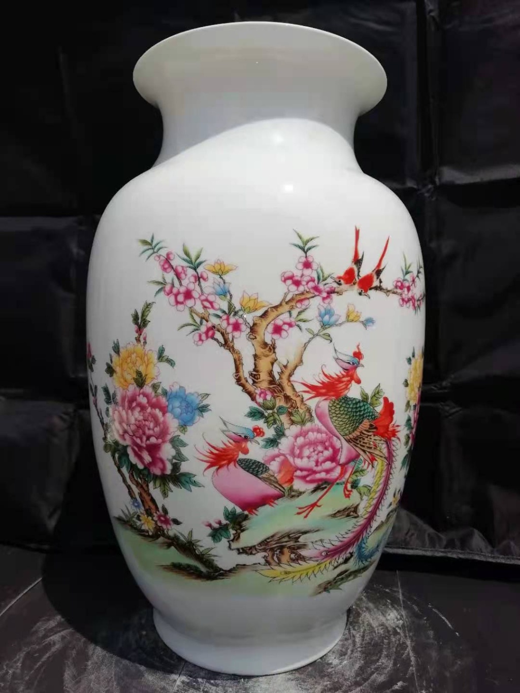Jingdezhen Hand Color Vase about 40cm 1380 Degrees High Temperature Fired Porcelain Delicate Wedding Gift Jingdezhen Hand Color Vase about 40cm 1380 Degrees High Temperature Fired Porcelain Delicate Wedding Gift