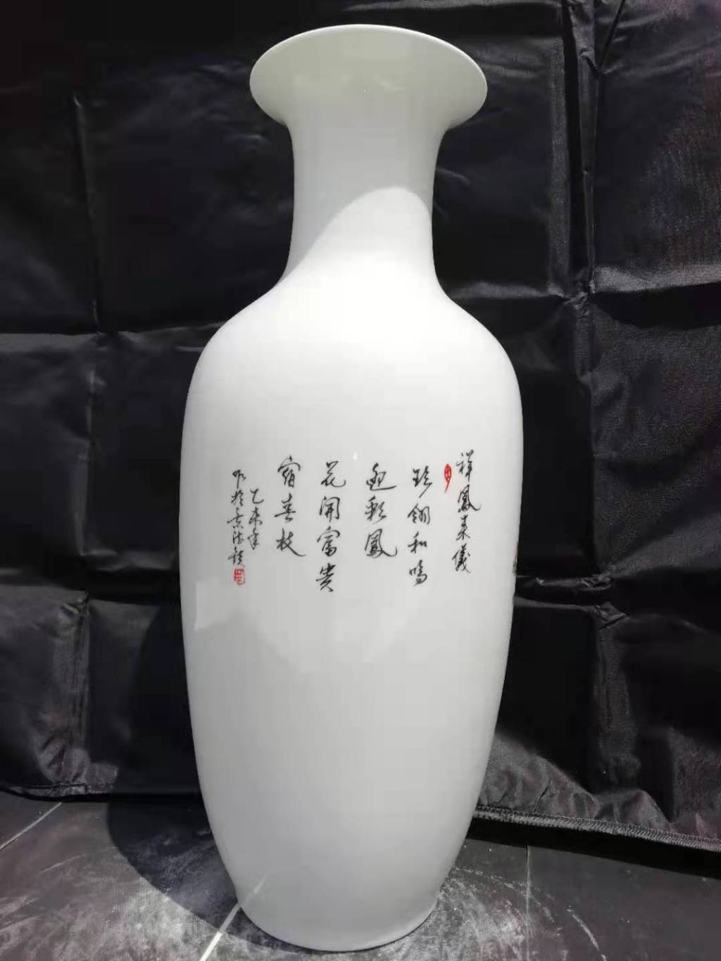 Jingdezhen Hand Color Vase about 40cm 1380 Degrees High Temperature Fired Porcelain Delicate Wedding Gift Jingdezhen Hand Color Vase about 40cm 1380 Degrees High Temperature Fired Porcelain Delicate Wedding Gift