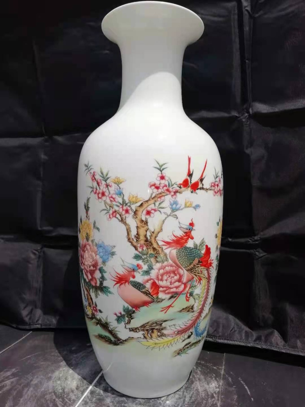 Jingdezhen Hand Color Vase about 40cm 1380 Degrees High Temperature Fired Porcelain Delicate Wedding Gift Jingdezhen Hand Color Vase about 40cm 1380 Degrees High Temperature Fired Porcelain Delicate Wedding Gift