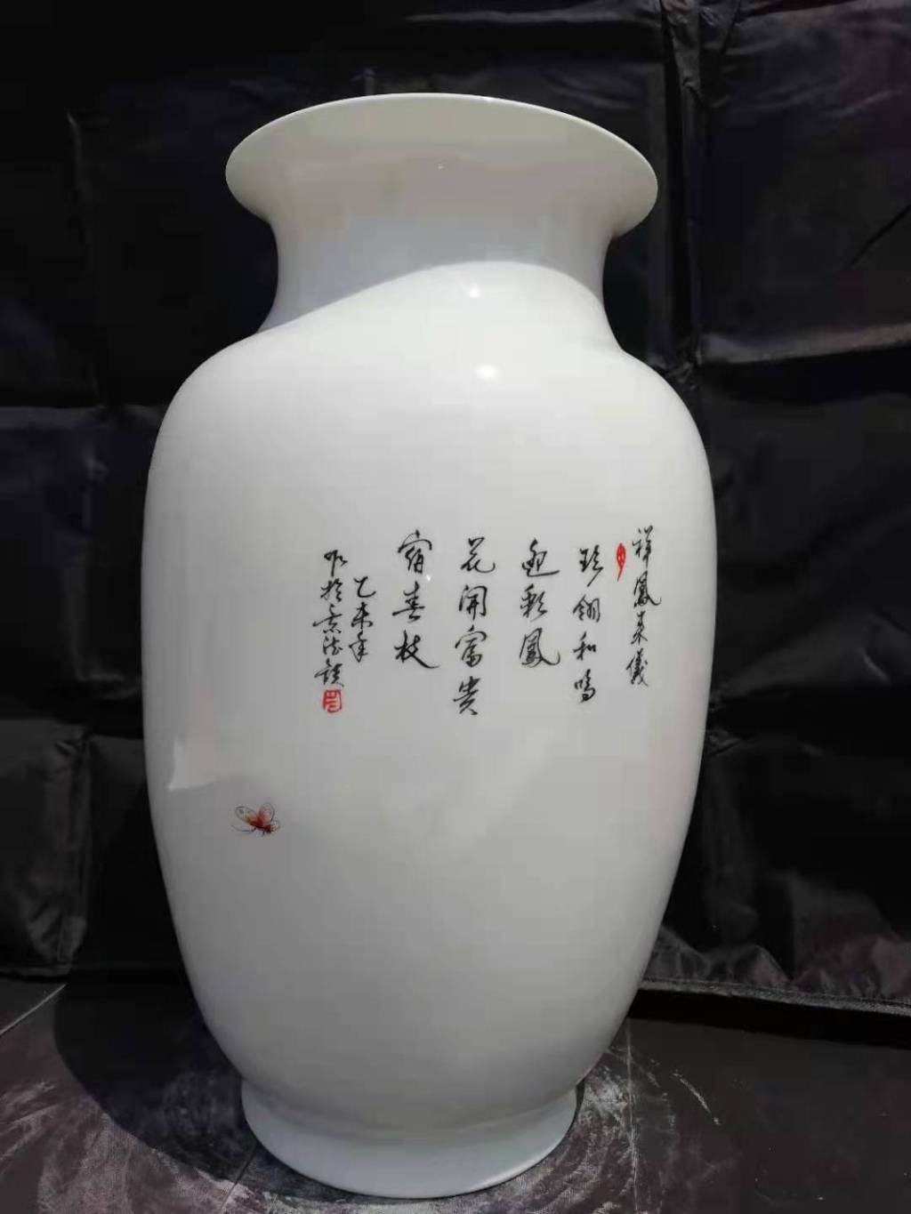 Jingdezhen Hand Color Vase about 40cm 1380 Degrees High Temperature Fired Porcelain Delicate Wedding Gift Jingdezhen Hand Color Vase about 40cm 1380 Degrees High Temperature Fired Porcelain Delicate Wedding Gift
