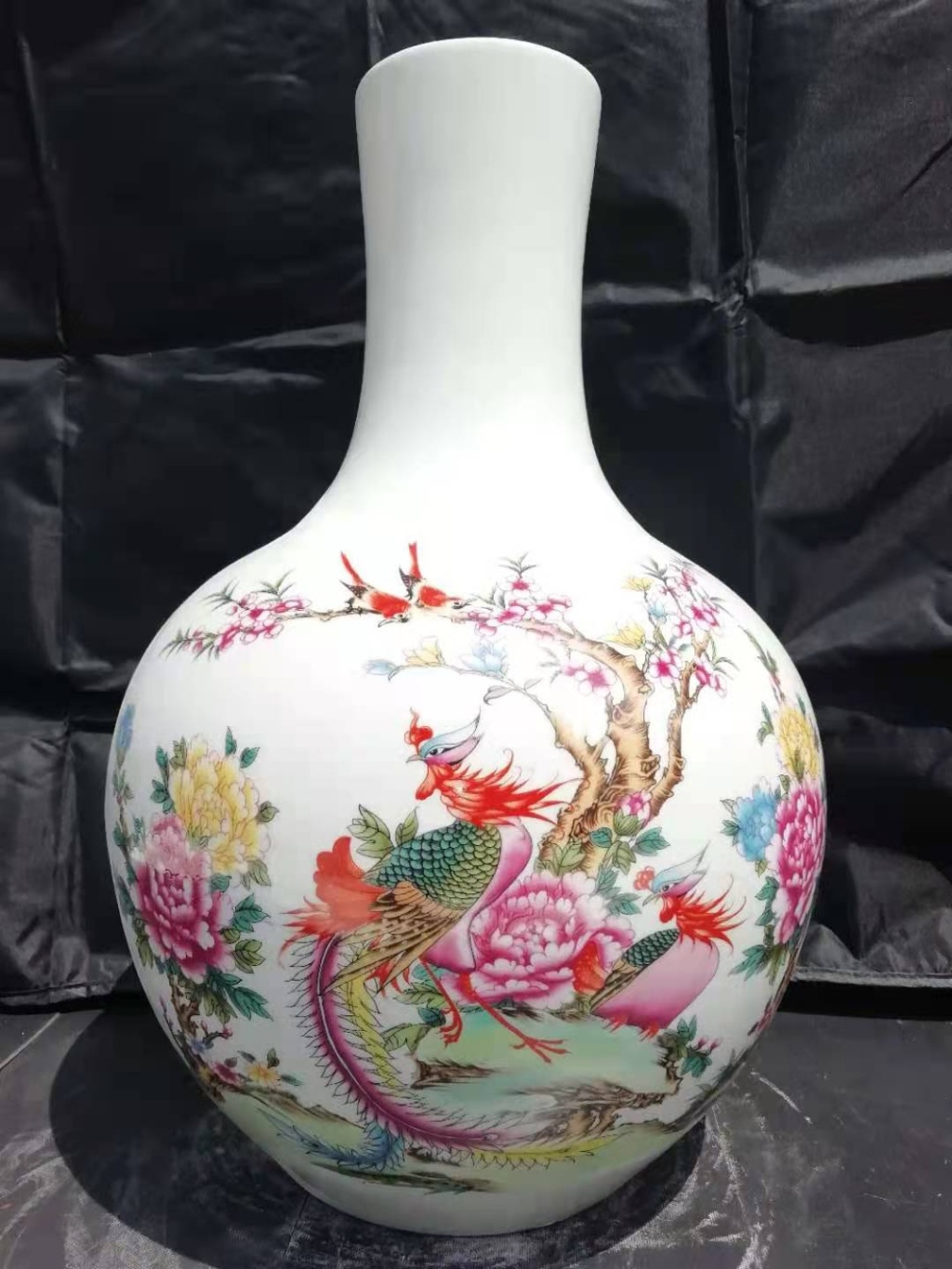 Jingdezhen Hand Color Vase about 40cm 1380 Degrees High Temperature Fired Porcelain Delicate Wedding Gift Jingdezhen Hand Color Vase about 40cm 1380 Degrees High Temperature Fired Porcelain Delicate Wedding Gift