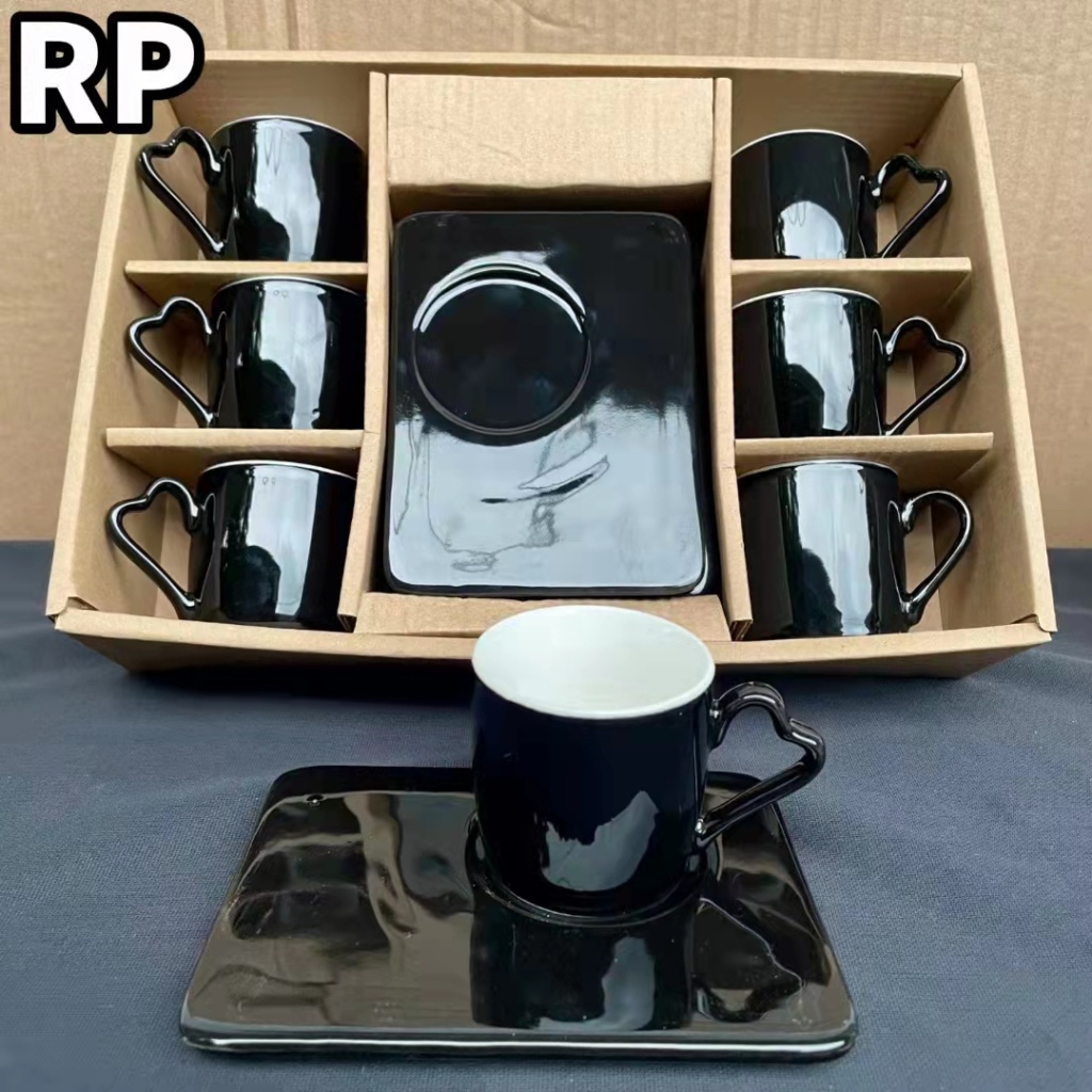 6 Cups 6 Saucers Coffee Set Set Ceramic Cup Ceramic Plate Style Coffee Set Tea Set Wedding Gift 6 Cups 6 Saucers Coffee Set Set Ceramic Cup Ceramic Plate Style Coffee Set Tea Set Wedding Gift