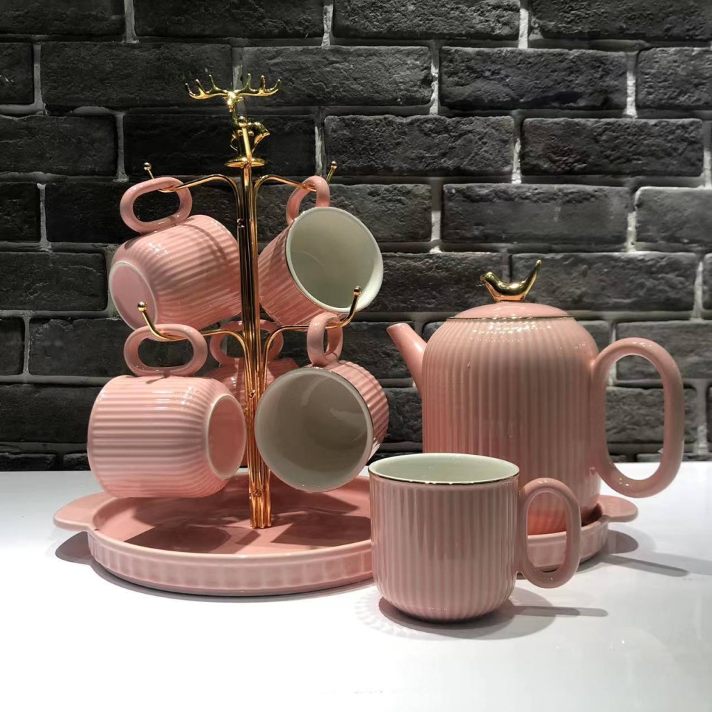 A Pot of 6 Cups Coffee Set Sets of Drinking Ware Colored Glaze New Drinking Ware Entry Lux Style Wedding Gift Ceramic Water Set Drinking Ware A Pot of 6 Cups Coffee Set Sets of Drinking Ware Colored Glaze New Drinking Ware Entry Lux Style Wedding Gift Ceramic Water Set Drinking Ware