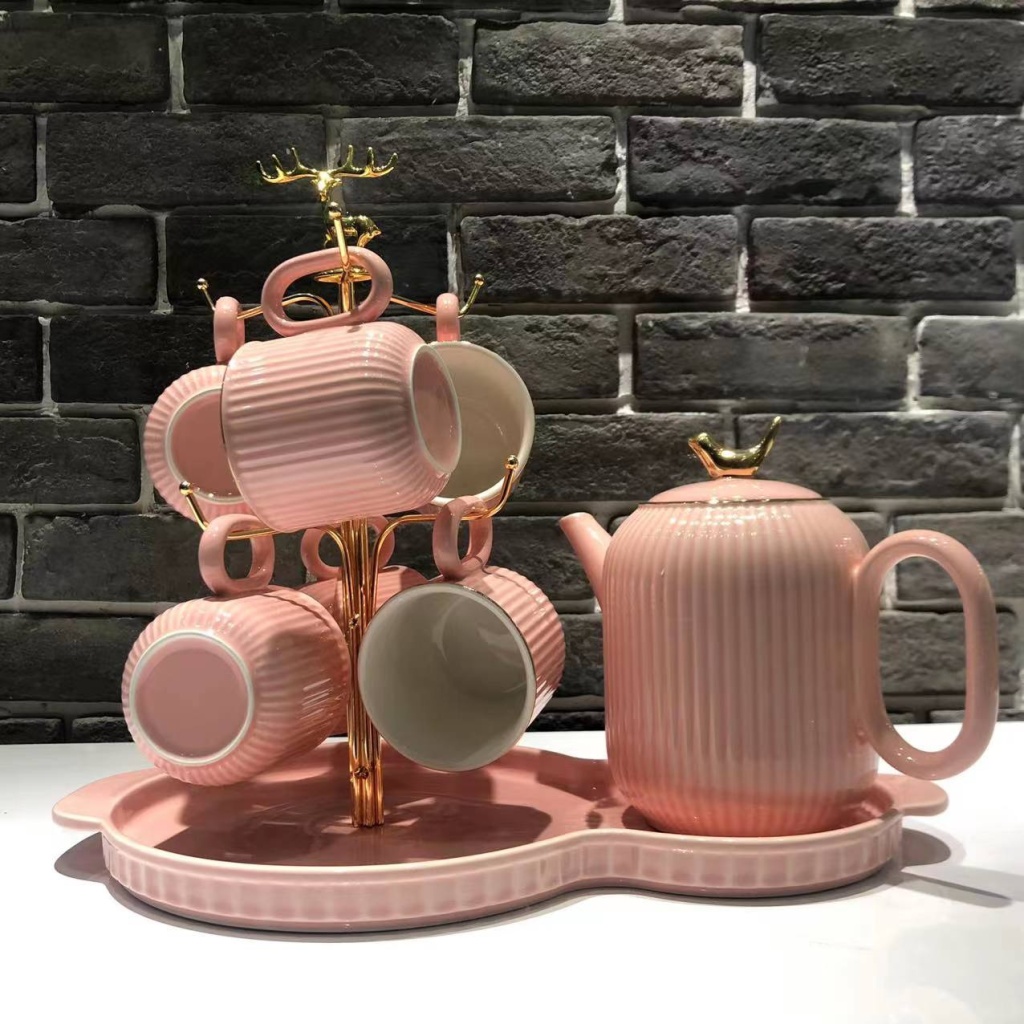 A Pot of 6 Cups Coffee Set Sets of Drinking Ware Colored Glaze New Drinking Ware Entry Lux Style Wedding Gift Ceramic Water Set Drinking Ware A Pot of 6 Cups Coffee Set Sets of Drinking Ware Colored Glaze New Drinking Ware Entry Lux Style Wedding Gift Ceramic Water Set Drinking Ware