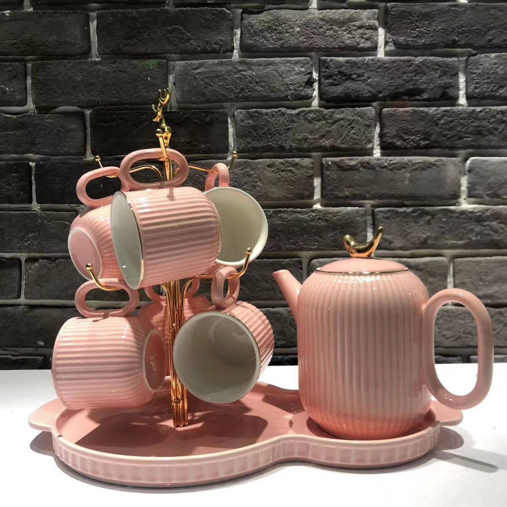 A Pot of 6 Cups Coffee Set Sets of Drinking Ware Colored Glaze New Drinking Ware Entry Lux Style Wedding Gift Ceramic Water Set Drinking Ware A Pot of 6 Cups Coffee Set Sets of Drinking Ware Colored Glaze New Drinking Ware Entry Lux Style Wedding Gift Ceramic Water Set Drinking Ware