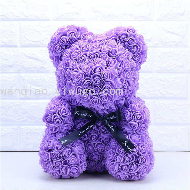 Simulation Foam Rose Bear PE Valentine's Day Unicorn Soap Flower 25cm Gift Rose Wedding Gift Box Simulation Foam Rose Bear PE Valentine's Day Unicorn Soap Flower 25cm Gift Rose Wedding Gift Box