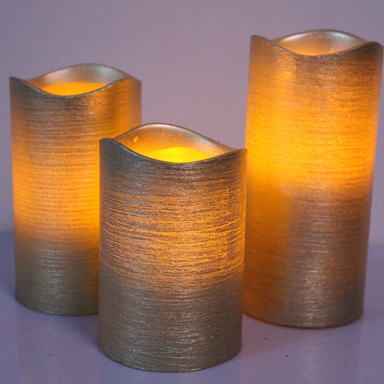 Wholesale quality wedding candles tuhao gold appearance electronic candle lamp decoration candles