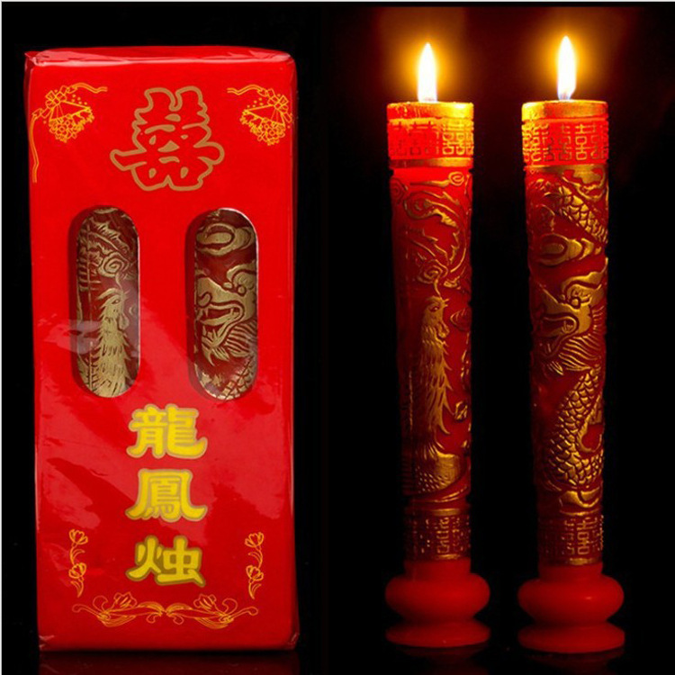 Bridal Chamber Layout Xi Character Pair Candle Wedding Chinese Bridal Room Wedding Candle Wholesale Wedding candles