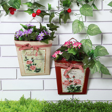 Factory Direct Sales Home Decoration Wedding Flower Arrangement Iron Bucket Iron Flower Arrangement Crafts Decoration Sm