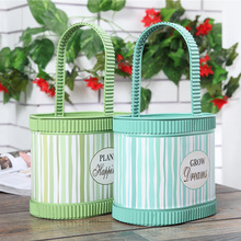 Factory Direct Sales Home Decoration Wedding Flower Arrangement Iron Bucket Iron Flower Arrangement Crafts Decoration Sm
