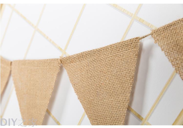 Plate burlap pennant 13 DIY crafts Christmas decorations wedding party flag