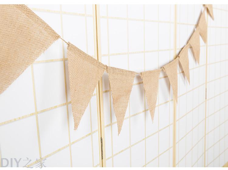 Plate burlap pennant 13 DIY crafts Christmas decorations wedding party flag